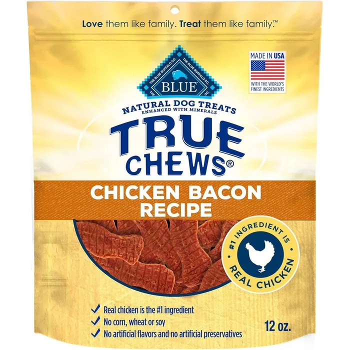 Blue Buffalo True Chews Dog Treats - Chicken Bacon Recipe - 12oz Bag