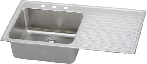 Elkay Gourmet Collection Ilgr4322l2 43 Inch Top Mount Single Bowl Stainless Steel Sink
