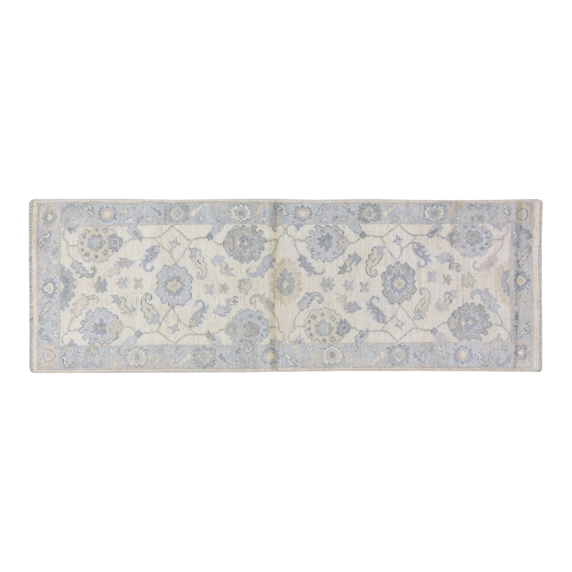 Pakistan Oushak Hand Knotted Wool Rug, 3'x9'