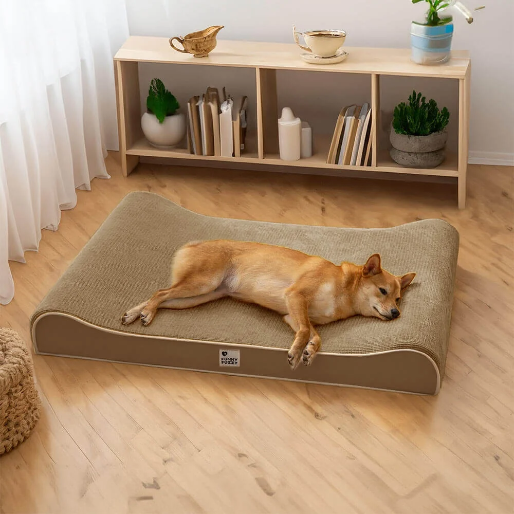 Luxurious Nobility Dog Lounge Chair Orthopedic Dog Bed - Brown/xl