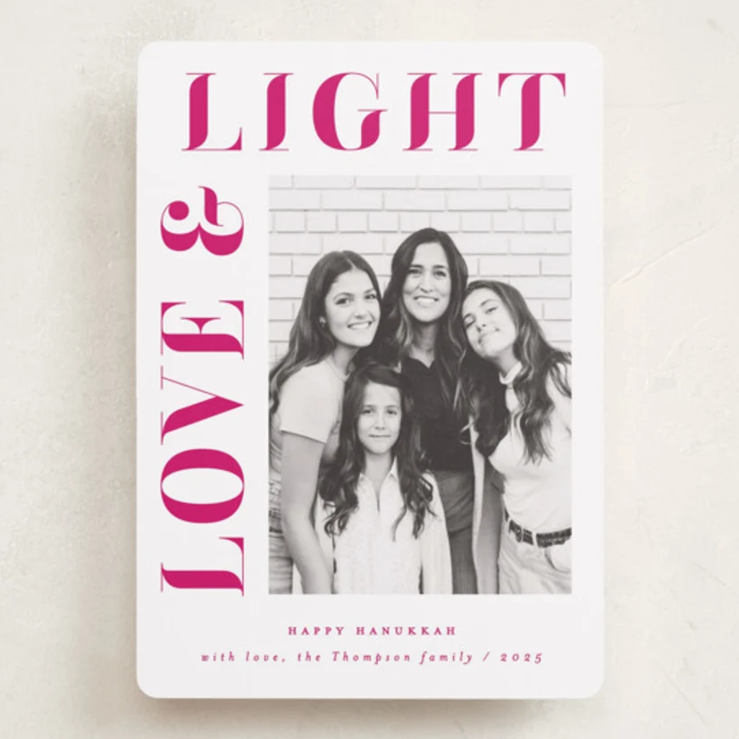Pretty Serif Hanukkah Petite Cards