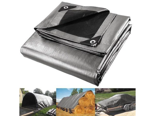 9x12ft Heavy Duty Reinforced Poly Tarp Multi Purpose Canopy Tent Cover Waterproof Tarpaulin Outdoor