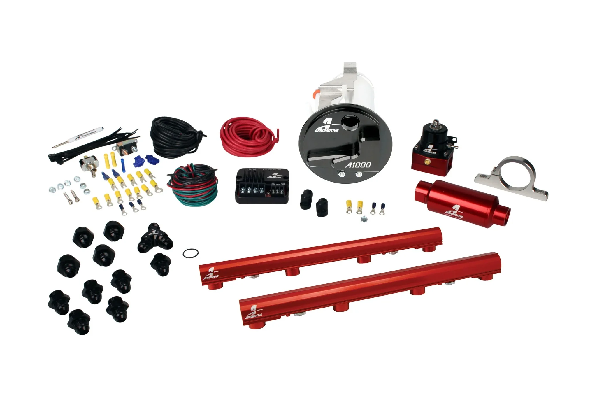 A1000 In-tank Pump Gas Fuel System With 4.6l 3-v Fuel Rails, 05-09 Mustang Gt