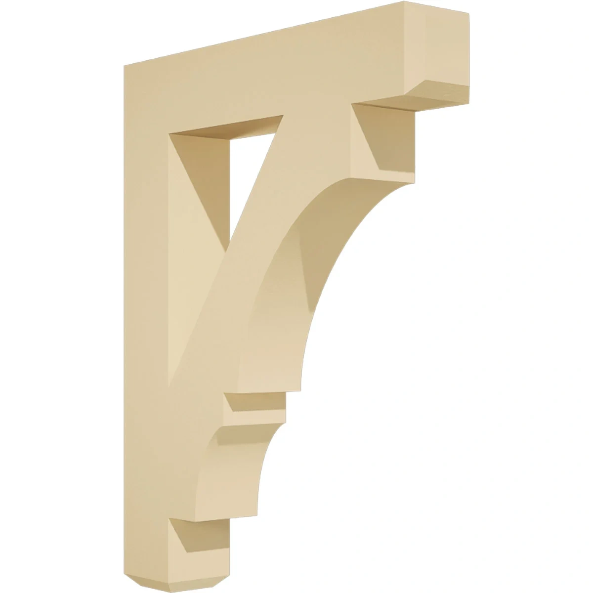 Signature Urethane Bracket, Balboa Style, Craftsman Ends, 5 1/2"w X 30"d X 38"h, Primed Tan