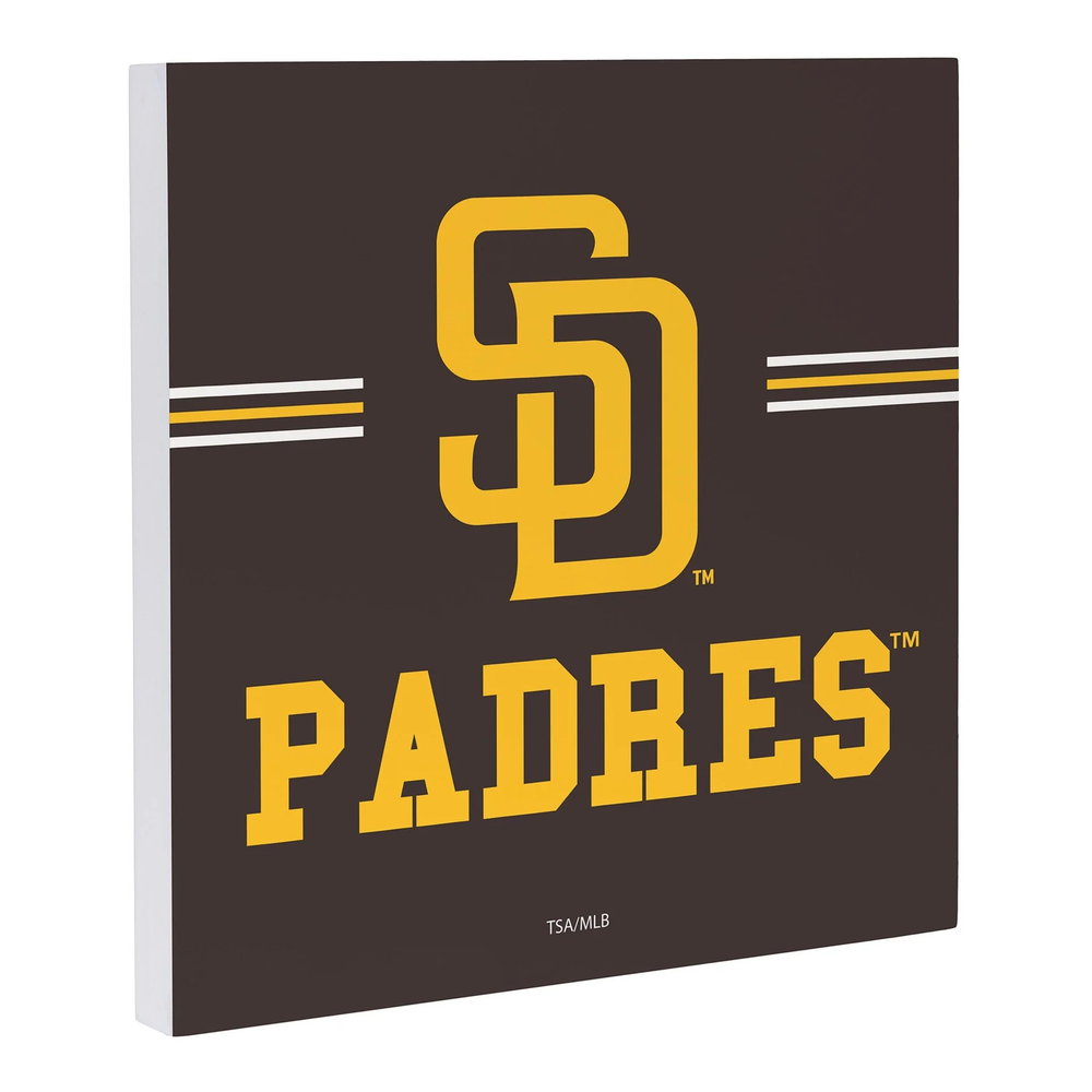 San Diego Padres 12" X 12" Wood Wall Sign