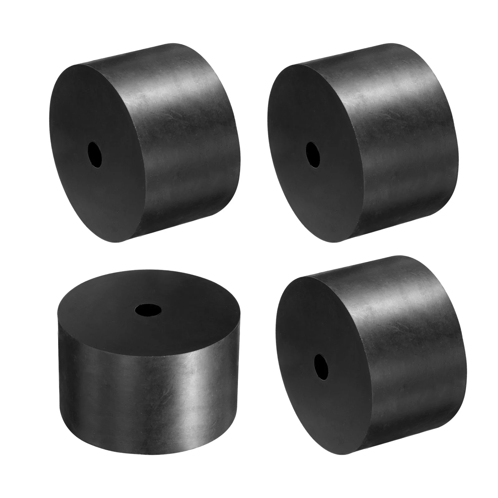 Uxcell 4pcs Rubber Spacers 80mm Od, 12mm Id, 50mm Height Round Anti Vibration Spacer