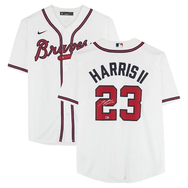 Atlanta Braves Michael Harris Ii Fanatics Authentic Autographed White Nike Replica Jersey