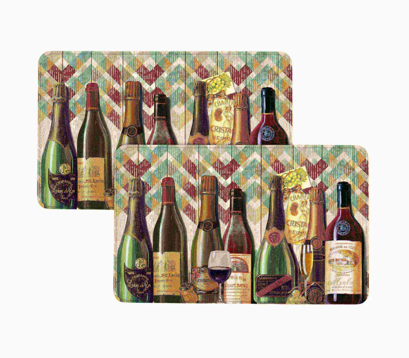 Anti Fatigue Oversized Foam Kitchen Mats. - 20" X 36" - 2 Pack/wine