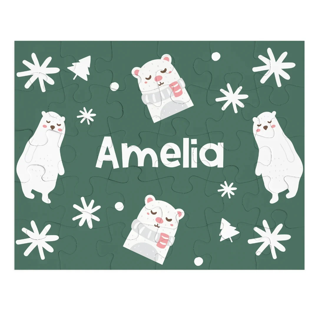 Polar Bear Dreams - Personalized Puzzle - 30 Pieces