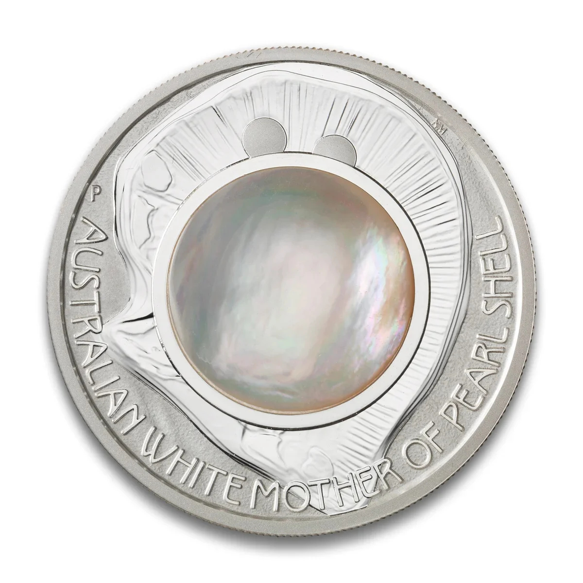 2015 $1 Shell Coin: Australian Mother Of Pearl - Fine Silver Coin