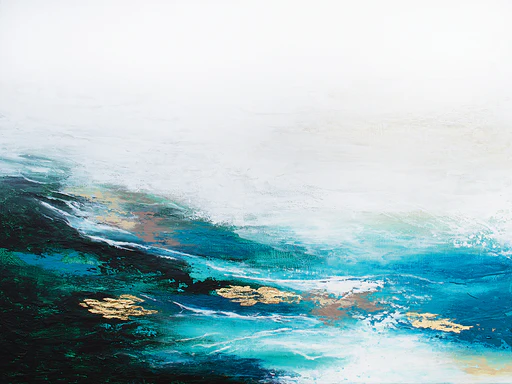 Verdant Wave - Framed Print/fpc-walnut/28 X 21