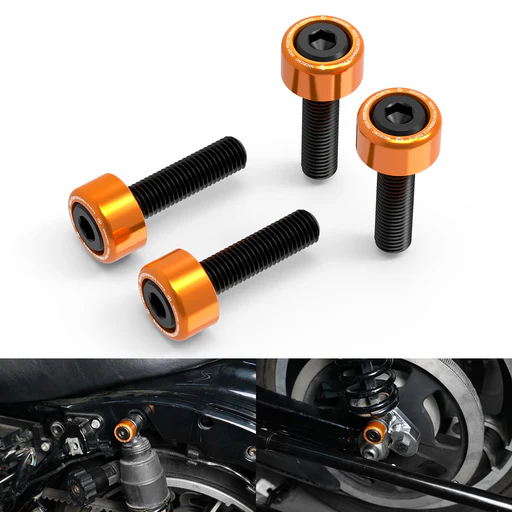 Rear Shock Mount Bolts Screws Hardware Kit For Harley Road King Street Glide - Black