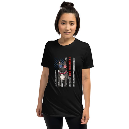 Dadgram Frenchie - Unisex T-shirt - Dark Heather/s