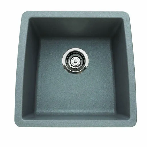 Blanco Performa Undermount Composite 17.5x17x9 0-hole Single Bowl Kitchen Sink In Metallic Gray