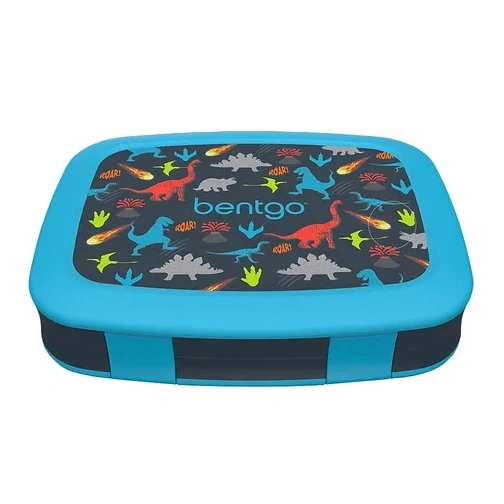 Bentgo Kids Dinosaur Bento Box, 5-compartment, Multicolor, 19 Oz. (bgkdpt-dno)