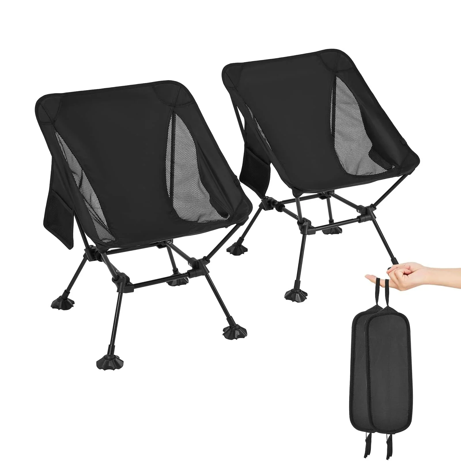 Atepa Ultralight Square Tall Chair Set Of 2 Lightweight Camping Folding Chair