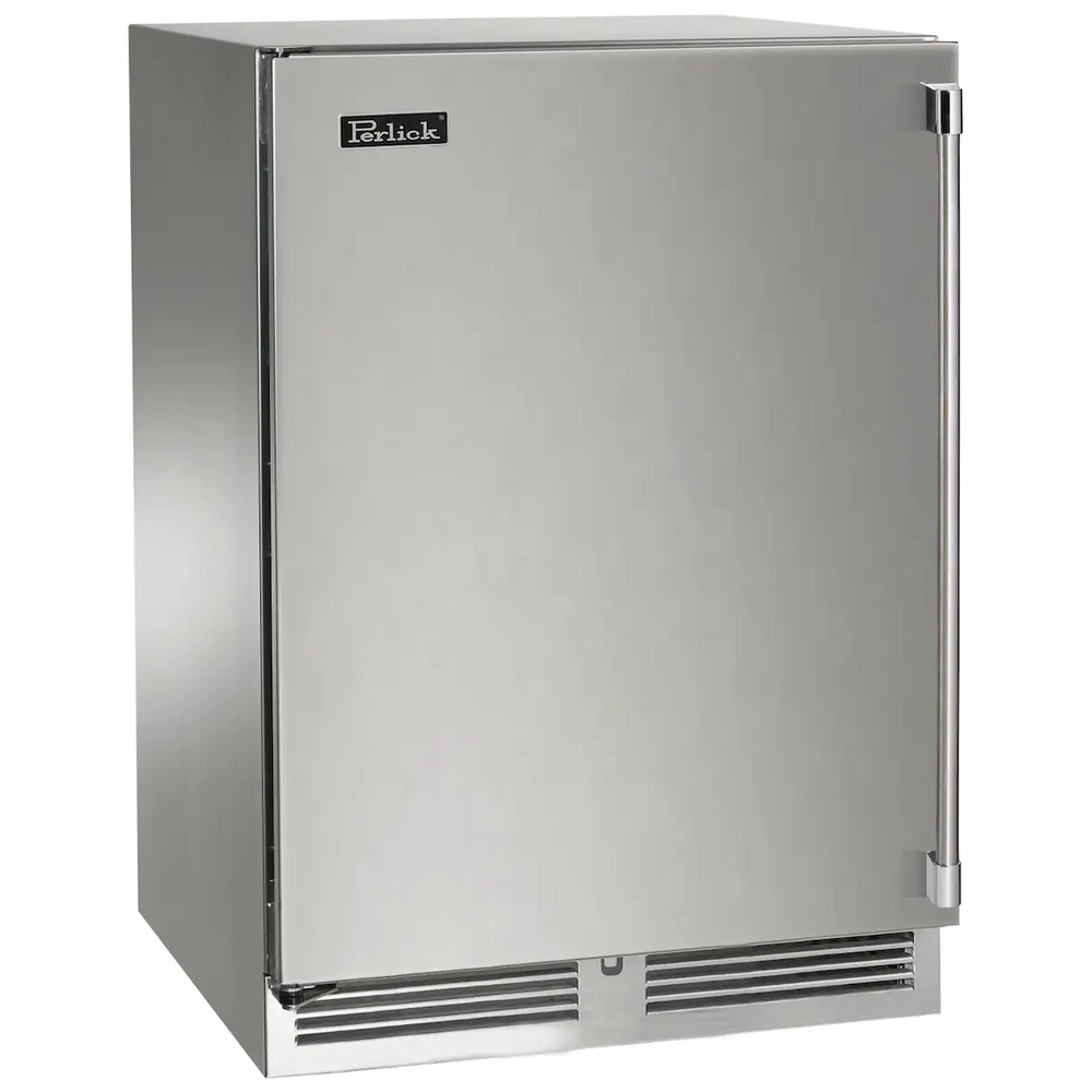 Perlick 24-inch Signature Series Marine & Coastal Series Stainless Steel Outdoor Beverage Center W/ Door Lock - Left Hinge - Hp24bm-4-1ll