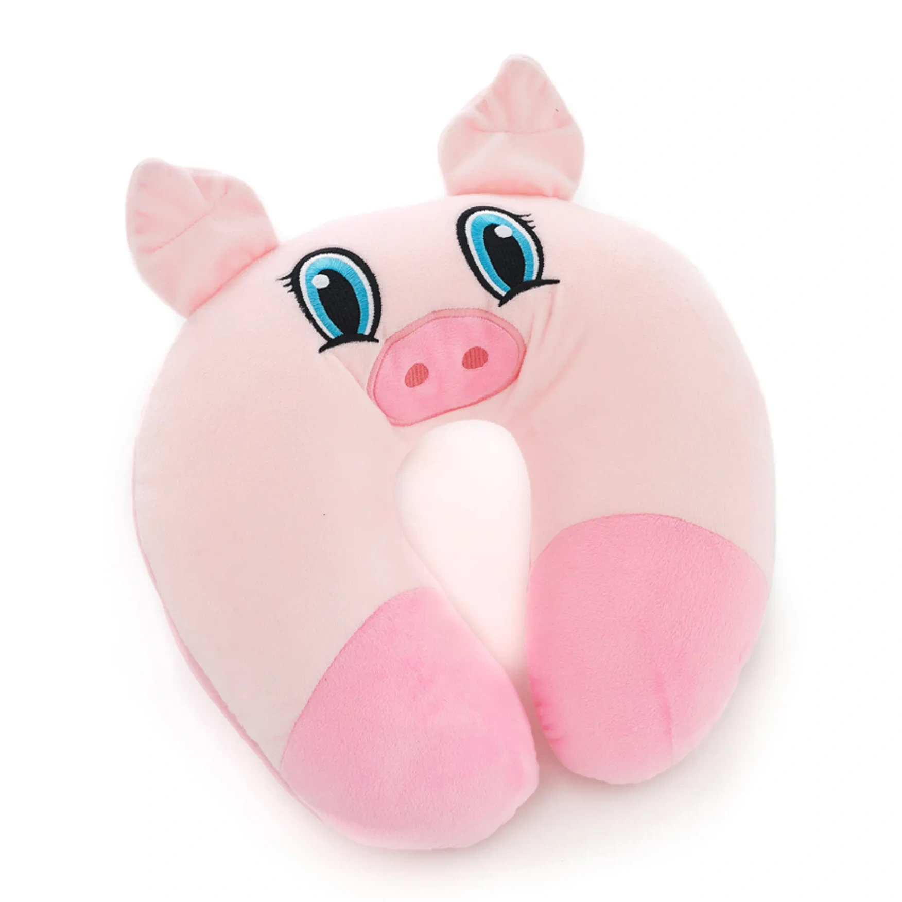 Cozy U-shaped Travel Neck Pillow Soft Animal Pig Cushion
