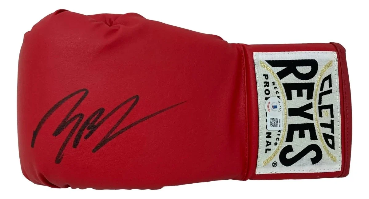 Michael B Jordan "creed" Signed Red Left Hand Cleto Reyes Boxing Glove Bas Itp