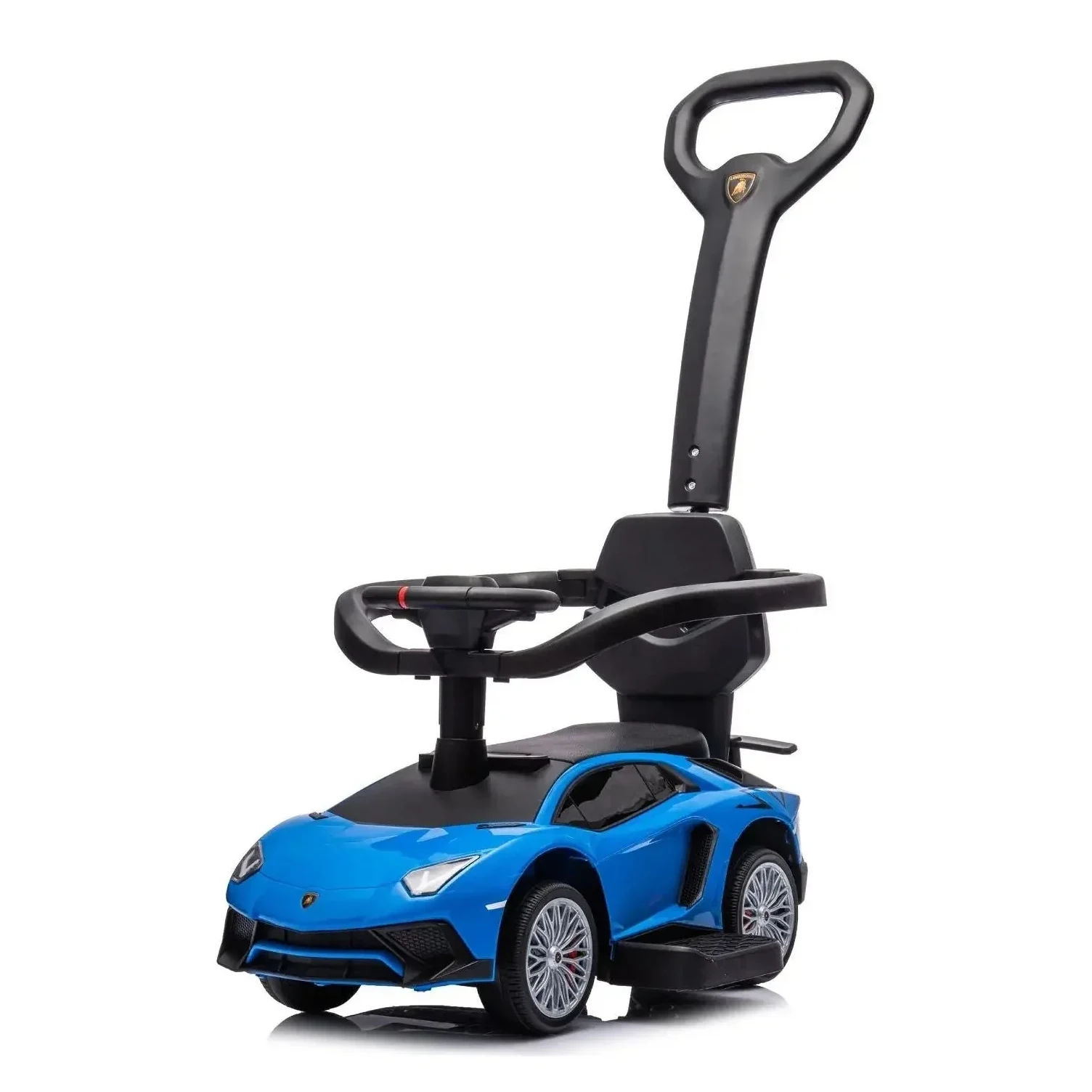 Lamborghini 3-in-1 Kids Push Ride On Toy Car - Pink