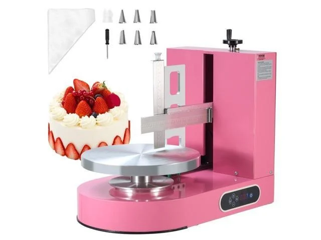 Vevor Cake Decorating Machine Cake Frosting Spreading For 6" To 14" Cake Pink