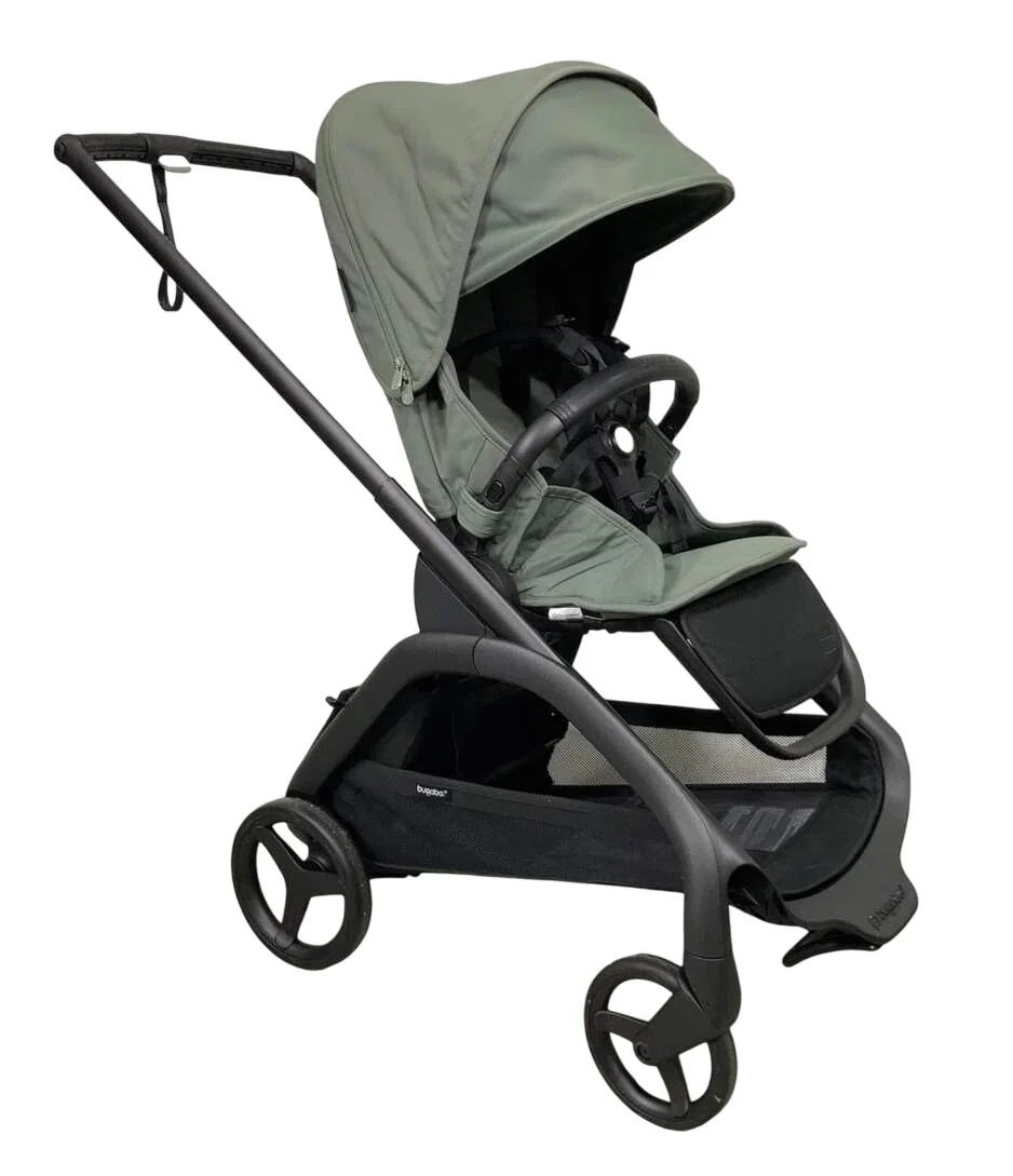 Bugaboo Dragonfly Stroller, 2023, Black, Forest Green, Forest Green