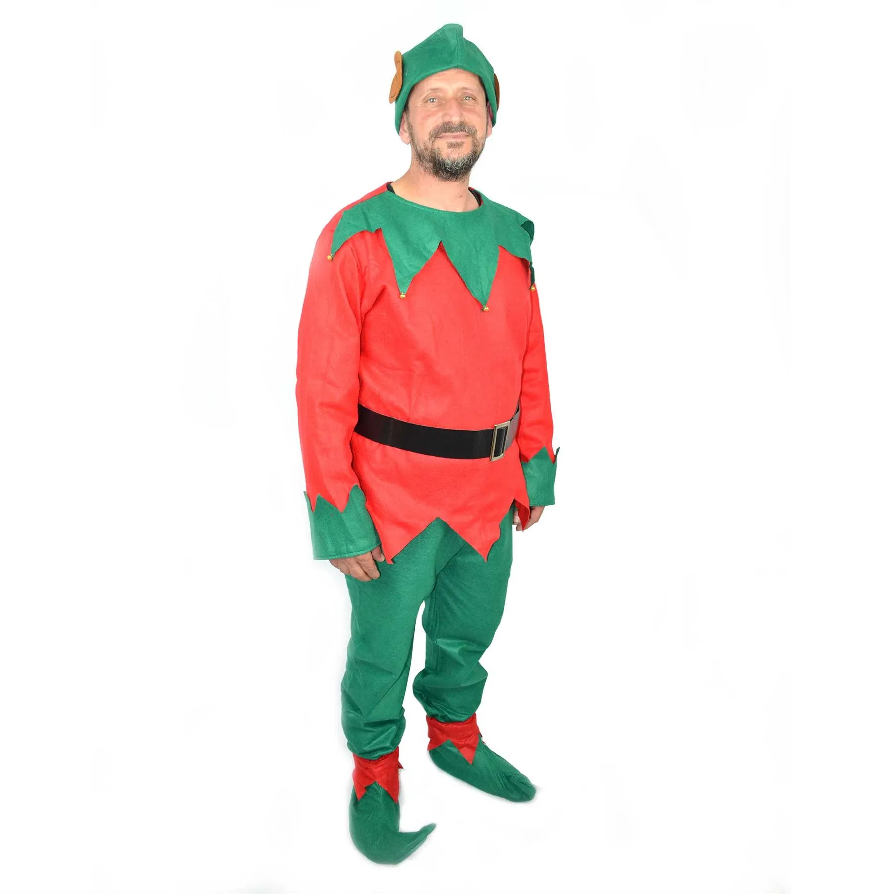 Adult Unisex Christmas Elf Xmas Fancy Dress Costumes Accessories One Size