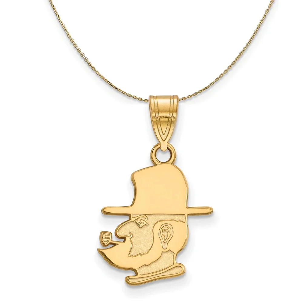 14k Yellow Gold Appalachian State Medium Necklace - 18 Inch
