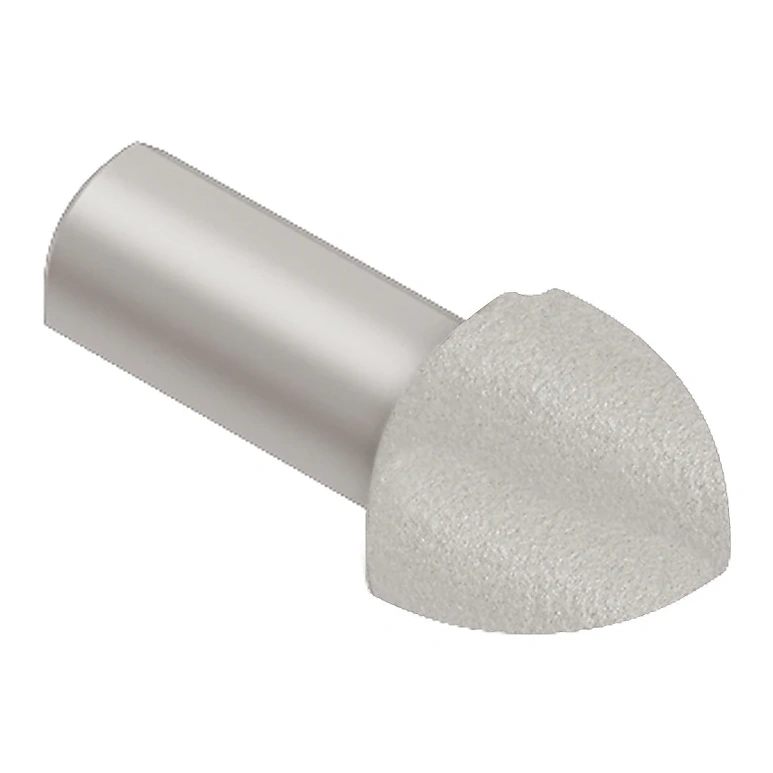 Schluter Systems Rondec 0.25‑in W X 1.0‑in L Greige Textured Color‑coated Aluminum Outside Corner Tile Edge Trim Ev/ro60tsbg