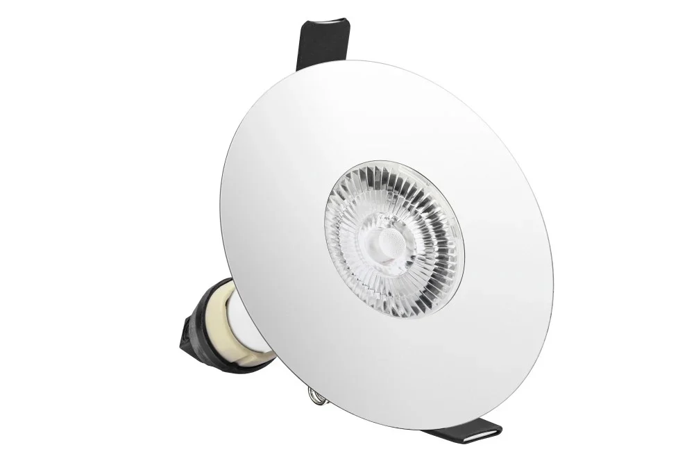 Integral Ildlfr70d021 Evofire Fire Rated Downlight 70-100mm Cutout Ip65 Polished Chrome Round +gu10 Holder