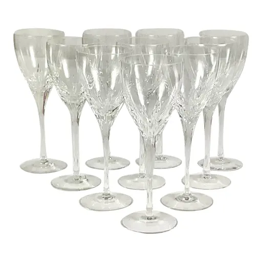 Late 20th Century Lenox “firelight” Wine Glasses- Set Of 10