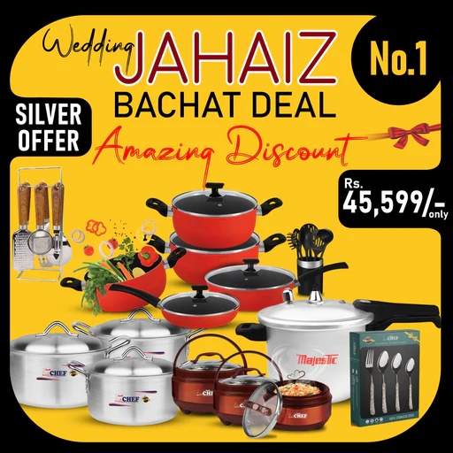 Best Jahaiz Bachat Deal / Complete Dowry Set - Wedding Package Silver