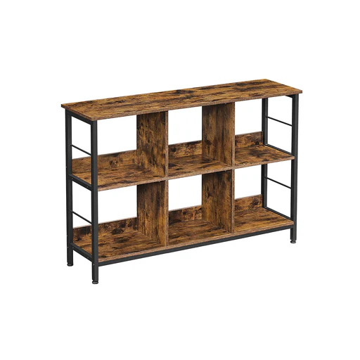 Buffet Ouvert Industriel - Marron Rustique + Noir