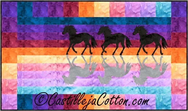 Horses At Sunset Quilt Pattern