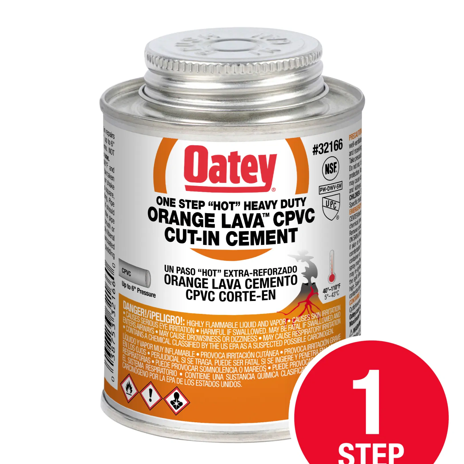 Oatey Hot Heavy Duty Lava 8-fl Oz Orange Cpvc Cement