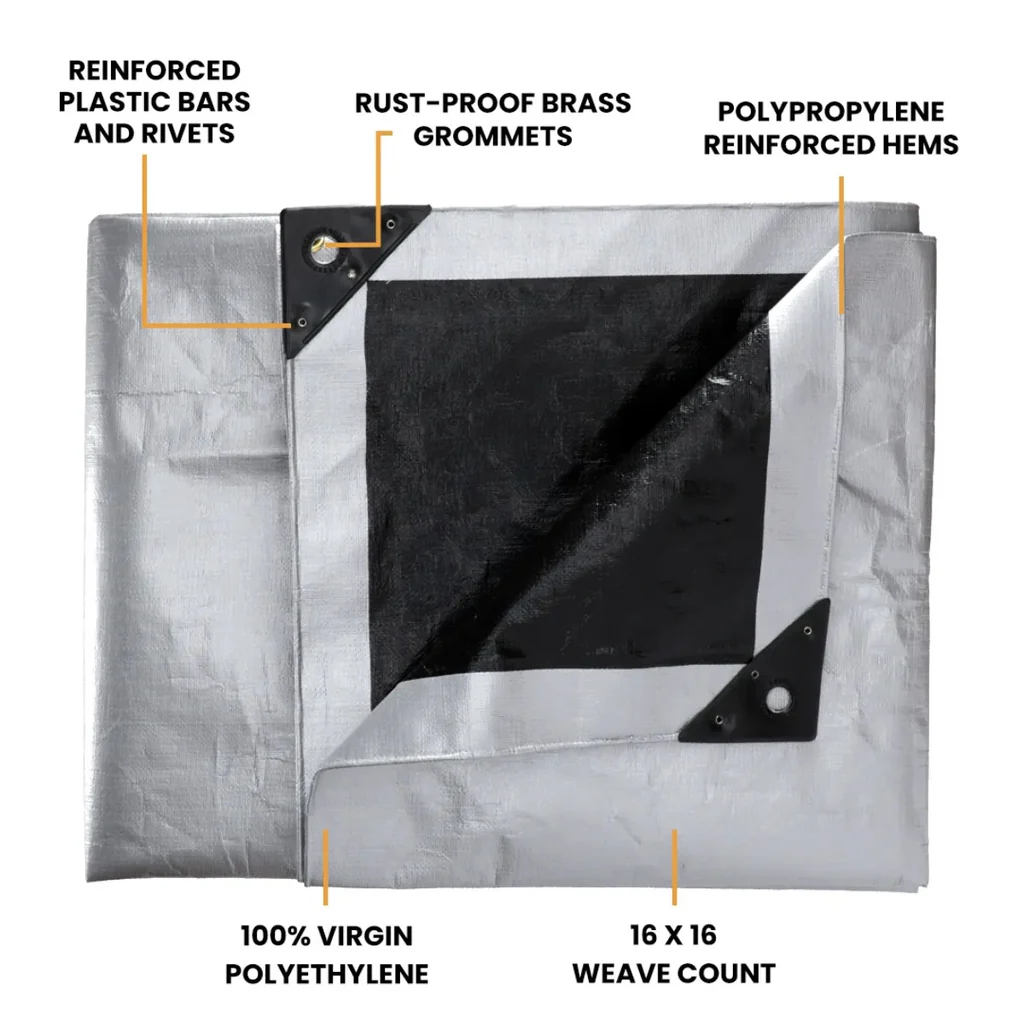 20’ X 20’ Super Heavy Duty Poly Tarp