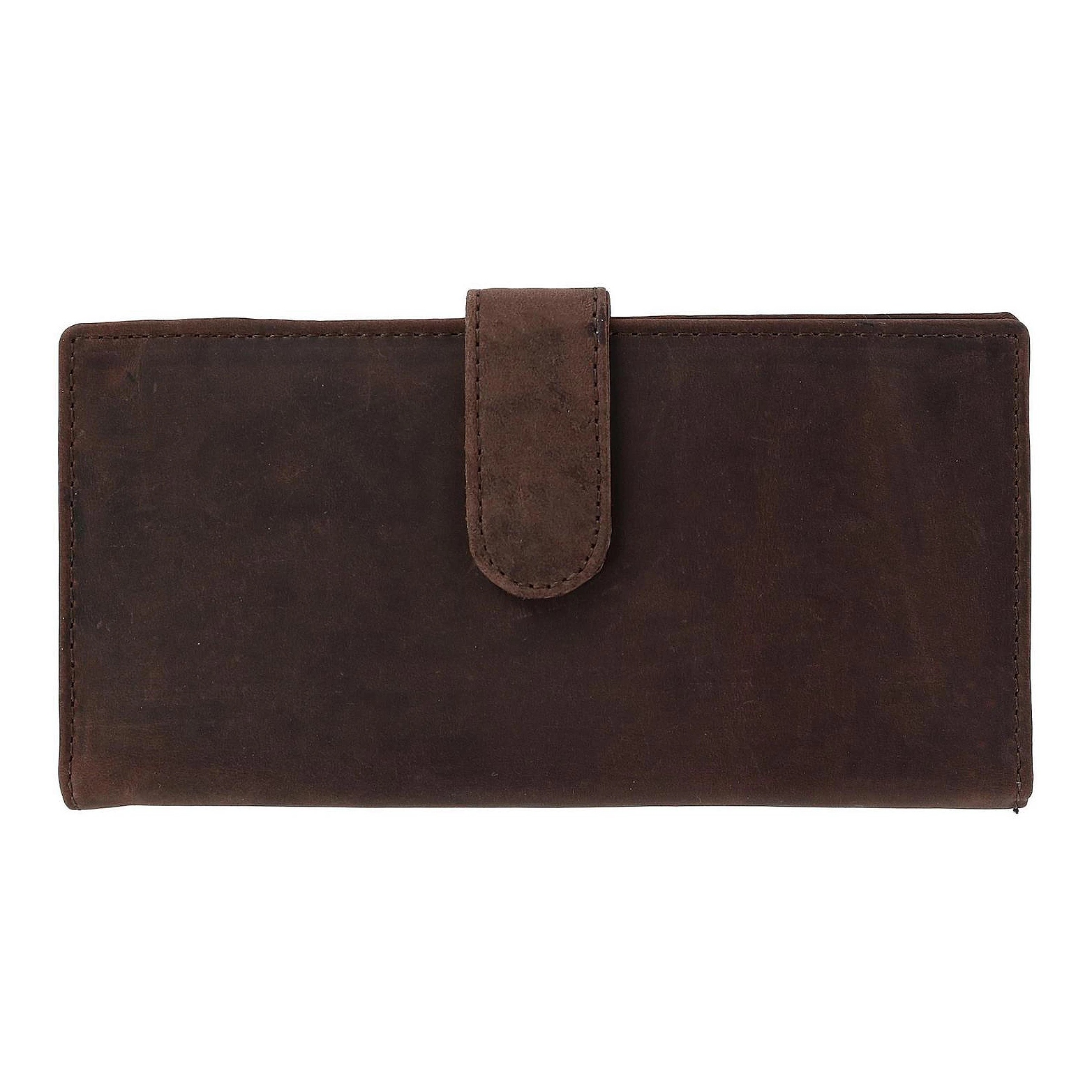 Vintage Leather Rfid Checkbook Cover Wallet With Snap Closure