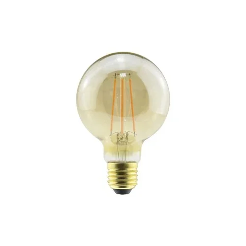 Integral Ilglobe27d014 Sunset Vintage Filament Globe G80 Bulb E27 470lm 3.4w 2200k Dimmable 300 Beam Amber