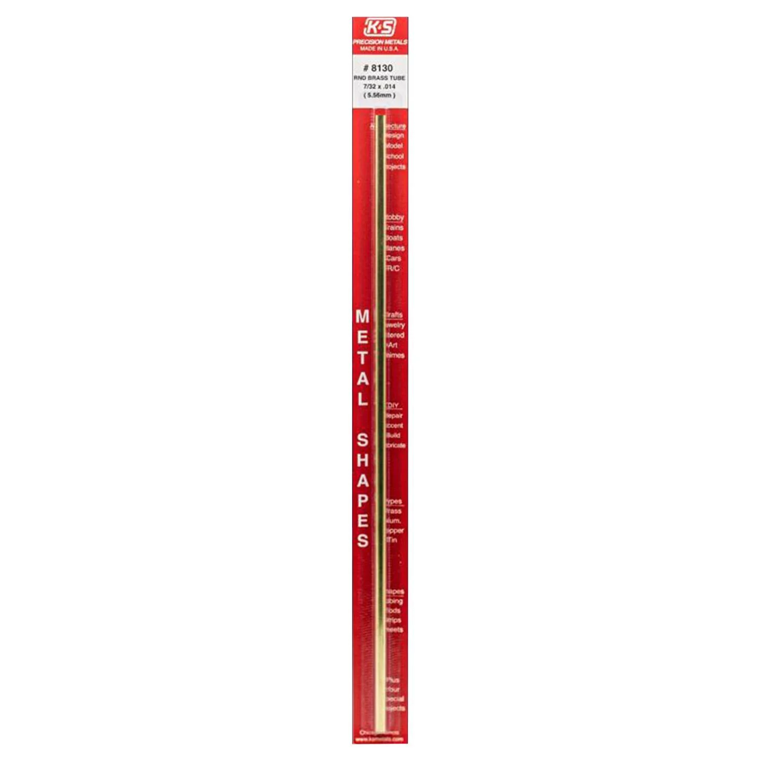 7/32 In. D X 12 In. L Round Brass Tube