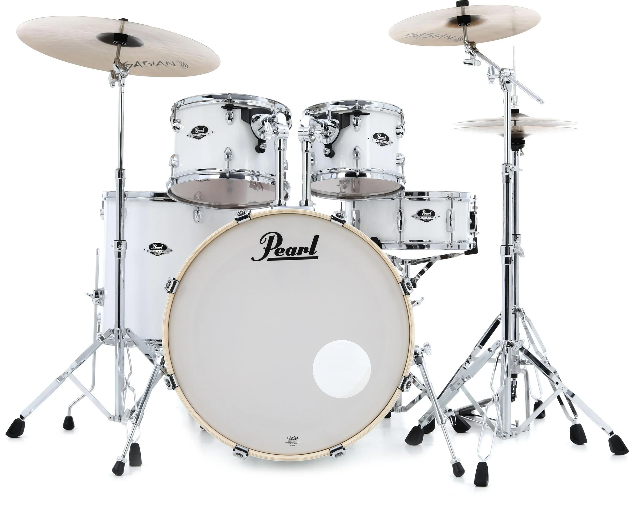 Pearl Export Exx725s/c 5-piece Drum Set With Hardware - Pure White