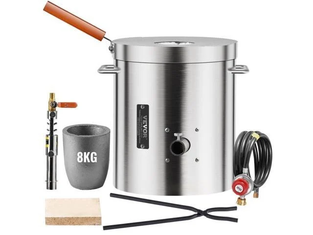 Propane Melting Furnace Kit 8kg/18lbs With Crucible Tongs Metal Smelting