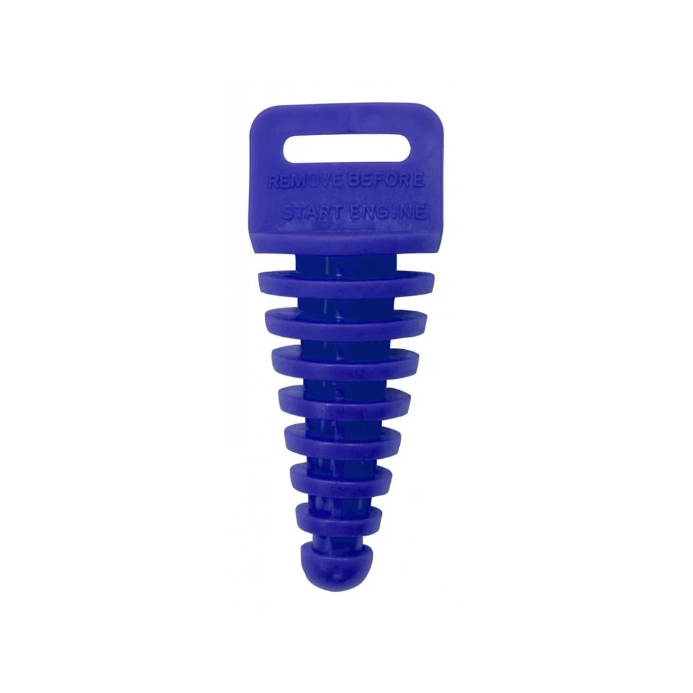 Apico 2 Stroke Exhaust Plug With Lanyard Blue