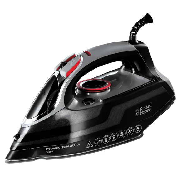 Russell Hobbs Powersteam Ultra Steam Iron - Black & Red