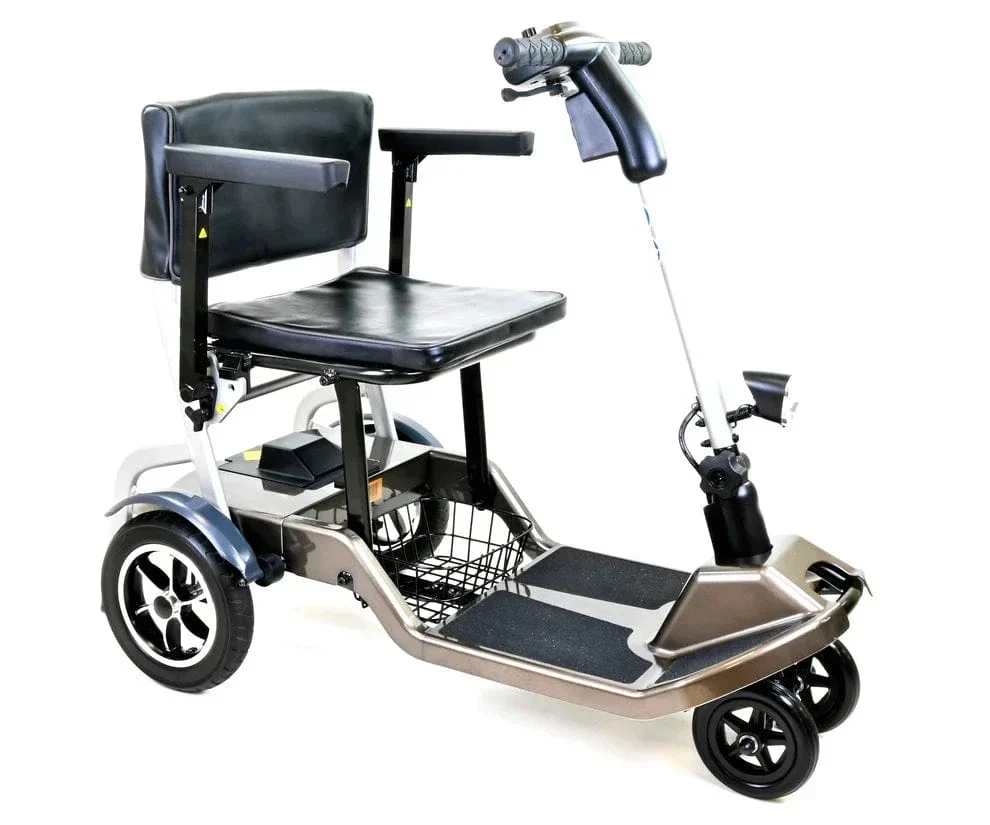 Qfold Folding Mobility Scooter – Lightweight Portable Travel Scooter - Yes/champagne