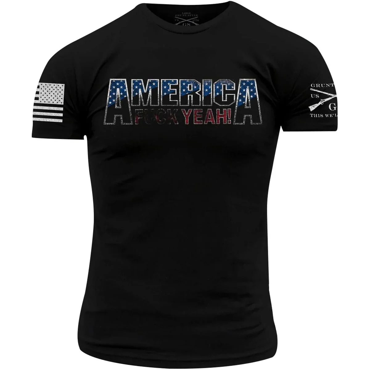 Grunt Style America, F*ck Yeah 2.0 T-shirt - Black