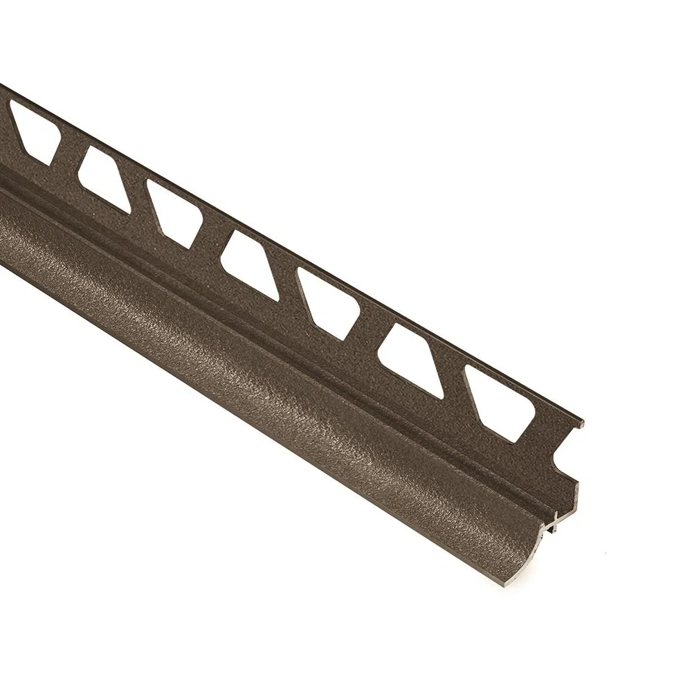 Schluter Systems Dilex-ahka 0.5-in W X 98.5-in L Dark Anthracite Textured Color-coated Aluminum Cove Base Tile Edge Trim Ahka125tsda