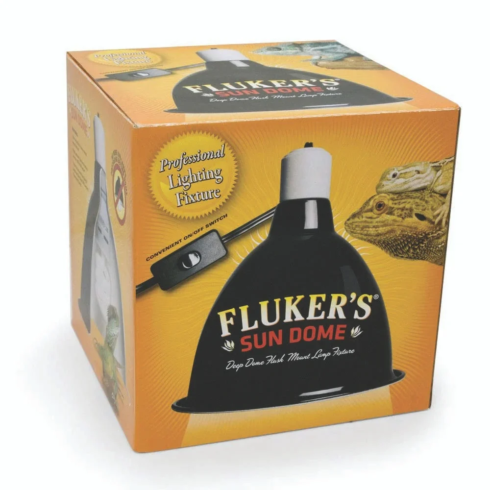 Fluker's Sun Dome Reptile Lamp Black 10 In
