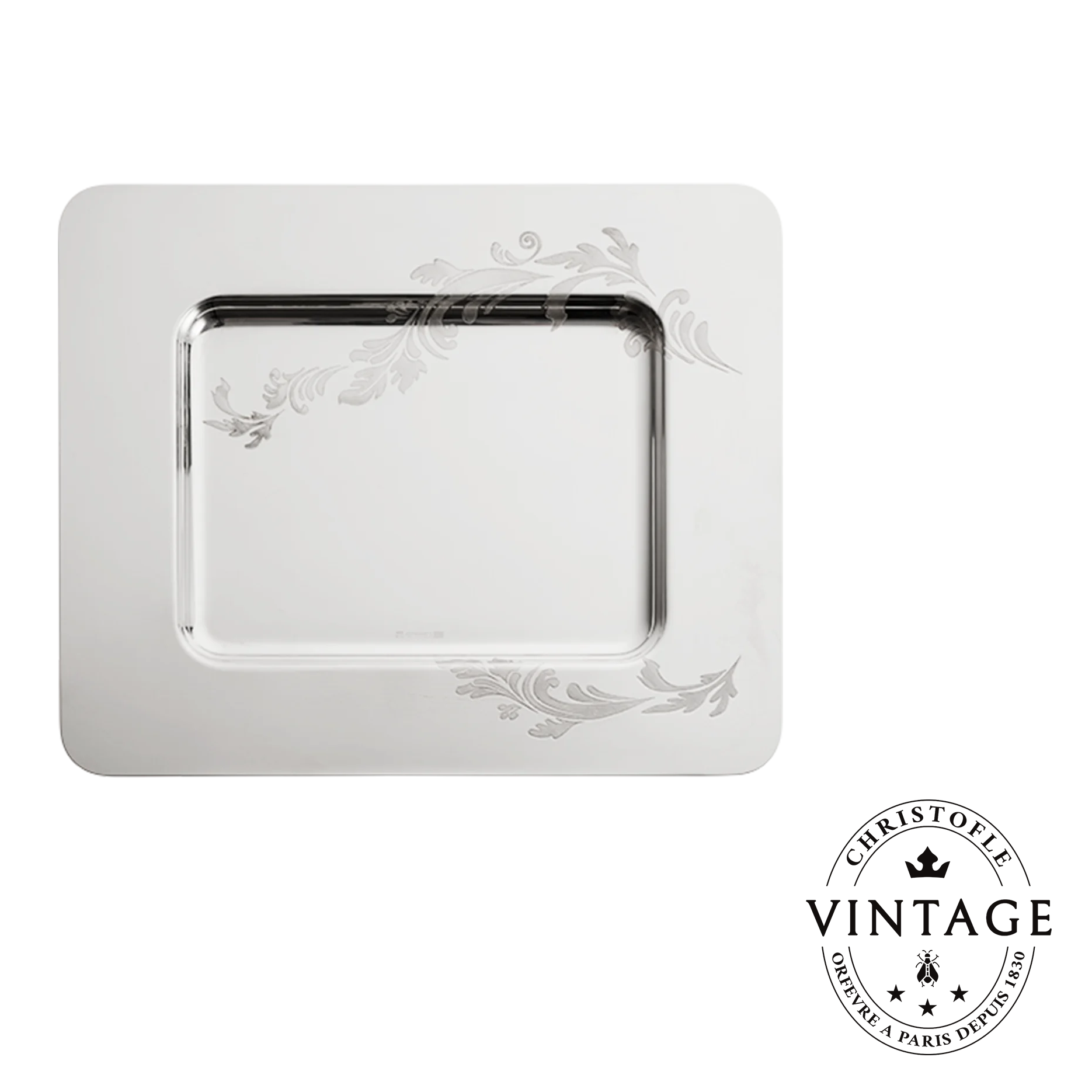 Vintage Silvered Tray Marly Tech