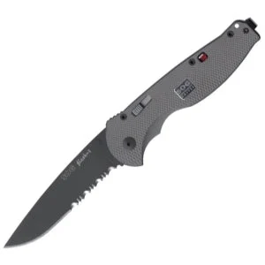 Sog Flash I 1/2 Serrated Black Tini Assisted Opening Knife-black
