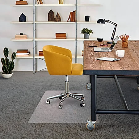 Advantagemat Vinyl Rectangular Chair Mat For Carpets Up To 3/8", 48" X 60", Clear